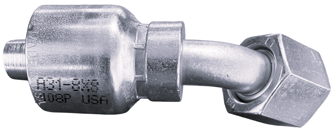 A Series O-Ring Face Seal (ORF) - 45&deg; Female Swivel